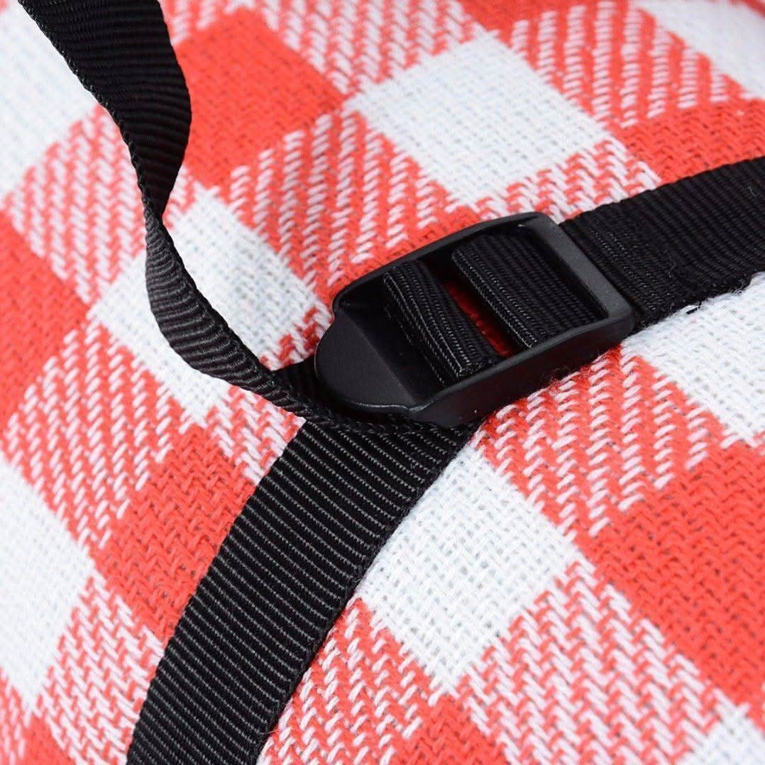 Large Picnic Blanket Premium Cashmere RED Rug Waterproof Mat Outdoor
