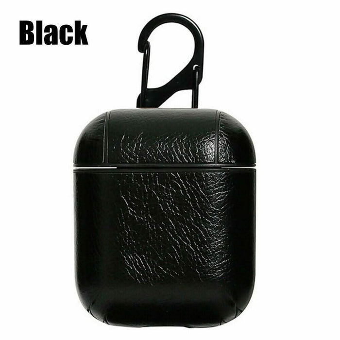 Leather Airpods Protective Cover Case Slim Skin Apple AirPod Earphones Gen 1 / 2 - Battery Mate