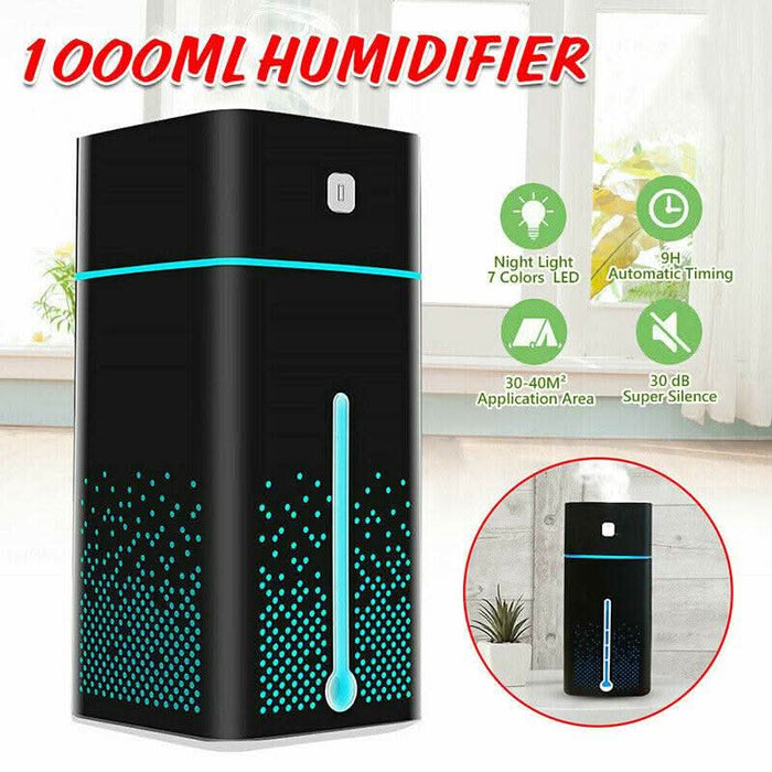 LED Air Humidifier Aroma Aromatherapy Diffuser Essential Oil Ultrasonic Purifier - Battery Mate