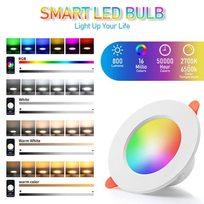 LED Downlight Bluetooth LED Smart Ceiling Light Motion Sensor Dimmable Down Light 10W Led Bluetooth Smart Downlight - Battery Mate