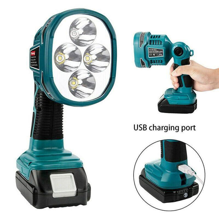 LED Work Flash Light Torch Lamp DML812 For Makita 18V Li-ion Battery charger - Battery Mate