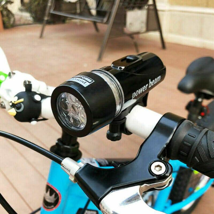 Light Head Tail Lights LED Lamp White Beam Safety Alarm Set Bicycle Cycle Bike - Battery Mate