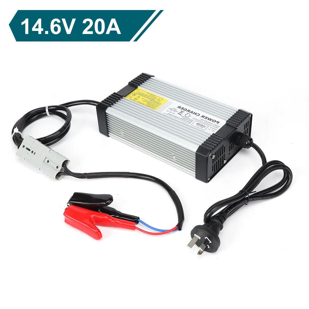 Lithium Battery Charger Lithium Iron For LiFePO4 12V 20A AC/DC 14.6V ...