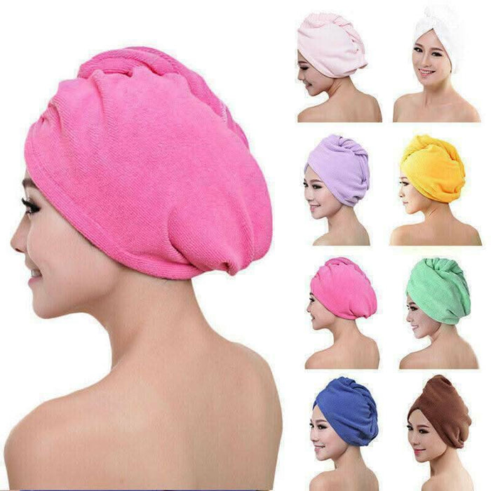 Magic Instant Dry Hair Towel Rapid Fast Drying Hair Towel Fast Absorbent Hat Cap - Battery Mate