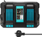 Makita 18V DC18RD Compatible Rapid Charger | Dual Port Lithium-Ion Battery Charger - Battery Mate