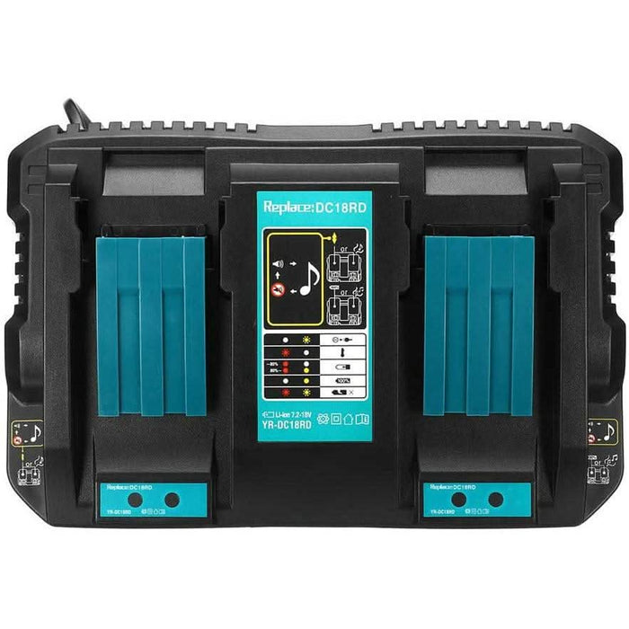 Makita 18V DC18RD Compatible Rapid Charger | Dual Port Lithium-Ion Battery Charger - Battery Mate