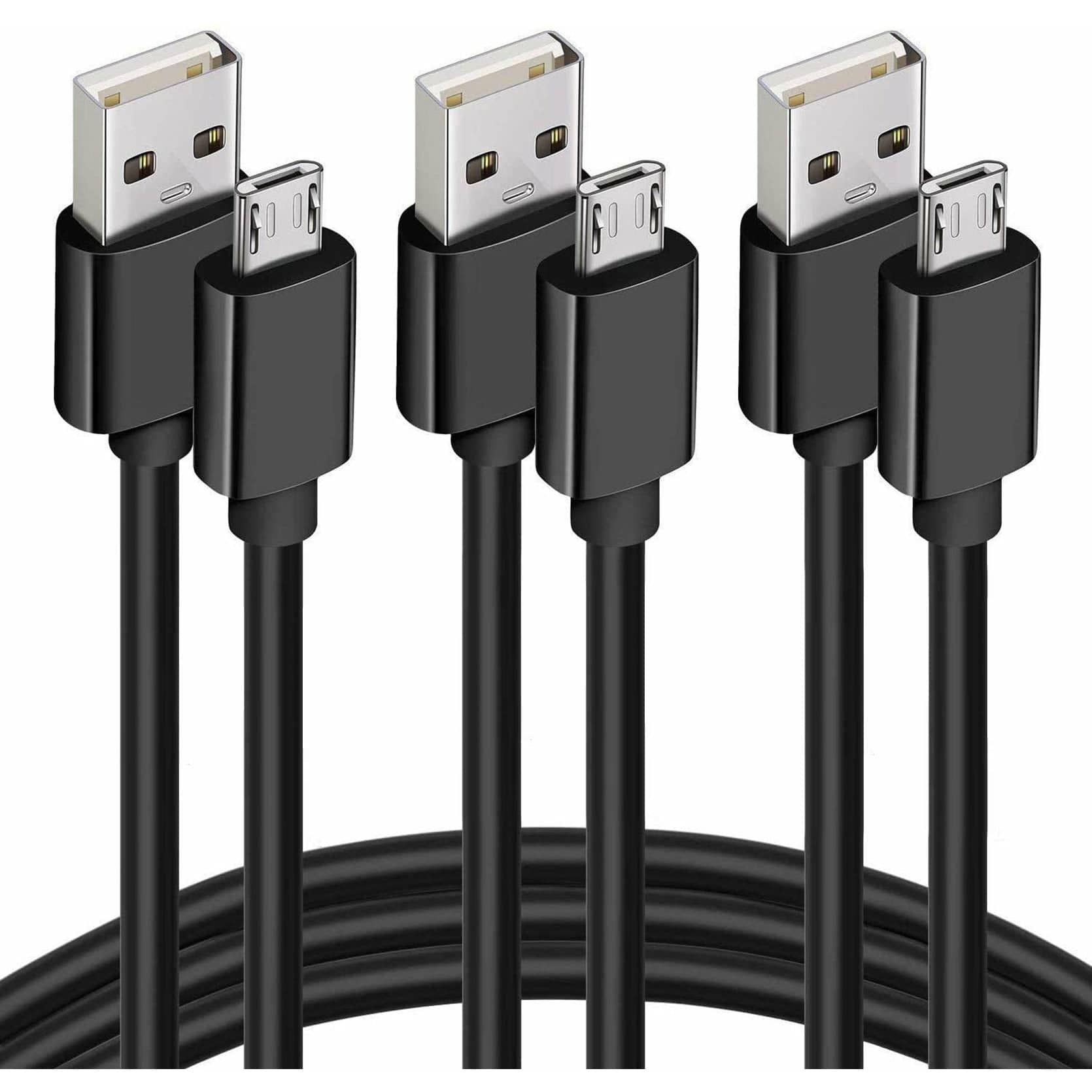 USB Cable [3 PACK] 1M Fast Charging Charger Long Cord For Androi — Battery Mate