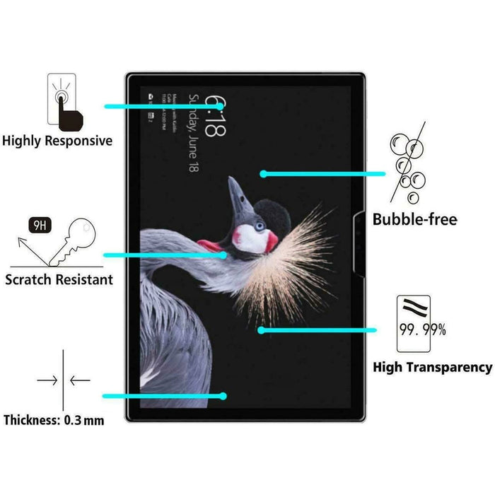 Microsoft Surface Pro 6 5 4 7 X Go Surface Book Tempered Glass Screen Protector [2 Pack] - Battery Mate