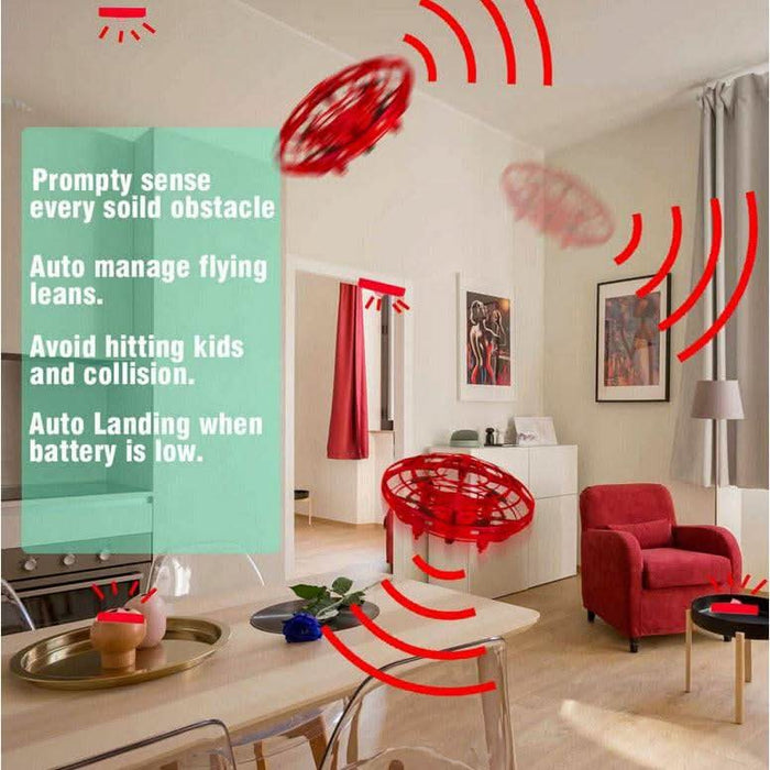 Mini Drone Quad Induction UFO Flying Toy Hand-Controlled RC Kids ...