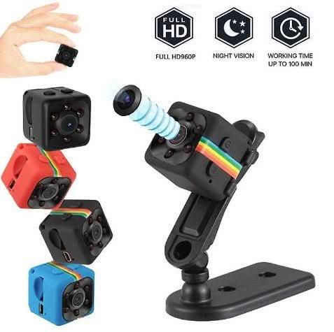 Mini Hd Night Vision Surveillance Camera Sports Supports Tf Card Dodger Blue - Battery Mate