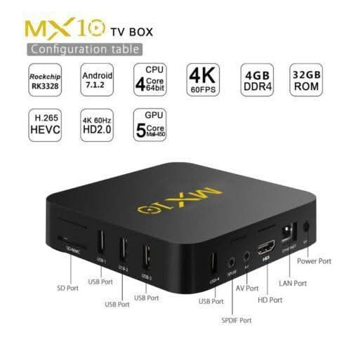 MX10 Android 9.1 Smart TV BOX 4GB+32GB Quad-core 4Ki Player AU - Battery Mate