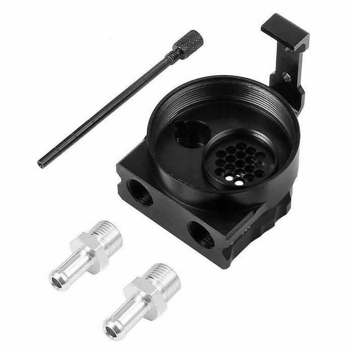 Oil Catch Can Breather Universal Baffled Diesel Reservoir Tank Petrol Filter Kit - Battery Mate
