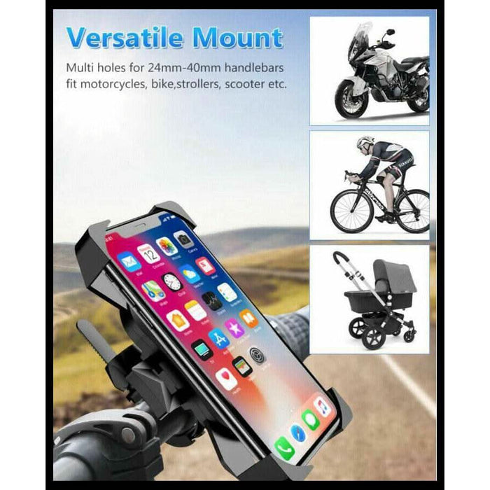 Phone Holder 360° Bike Handlebar Mount Rotation for Motorcycle Bicycle MTB Pram - Battery Mate