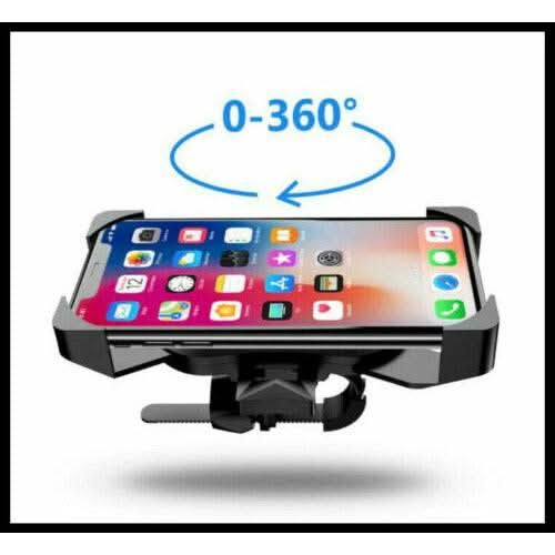 Phone Holder 360° Bike Handlebar Mount Rotation for Motorcycle Bicycle MTB Pram - Battery Mate