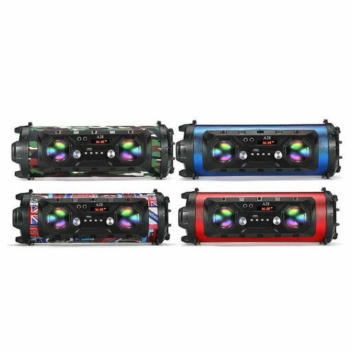 Portable Bluetooth Light Up Party Speaker System USB microSD Aux w/ Mobile Stand - Battery Mate