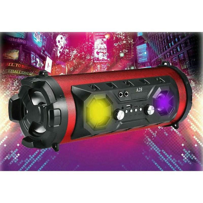 Portable Bluetooth Light Up Party Speaker System USB microSD Aux w/ Mobile Stand - Battery Mate