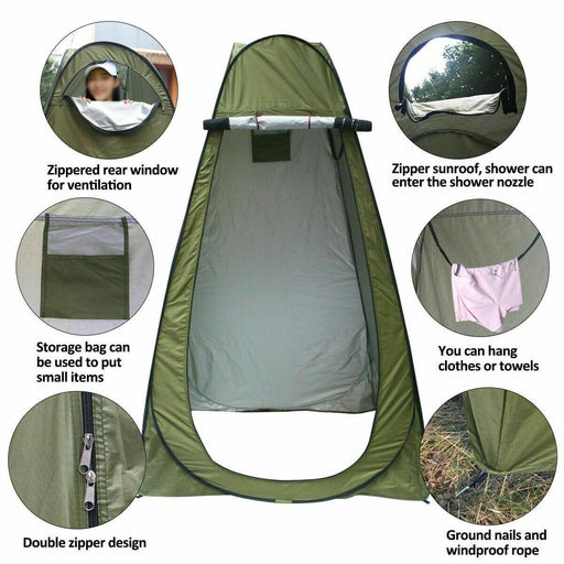 Portable Pop Up Outdoor Camping Shower Tent Toilet Privacy Change Room - Battery Mate