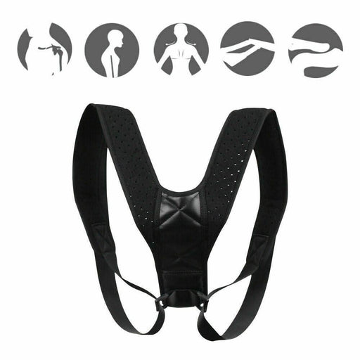 Posture Corrector Women Men Back Shoulder Brace Support Clavicle Strap - Battery Mate