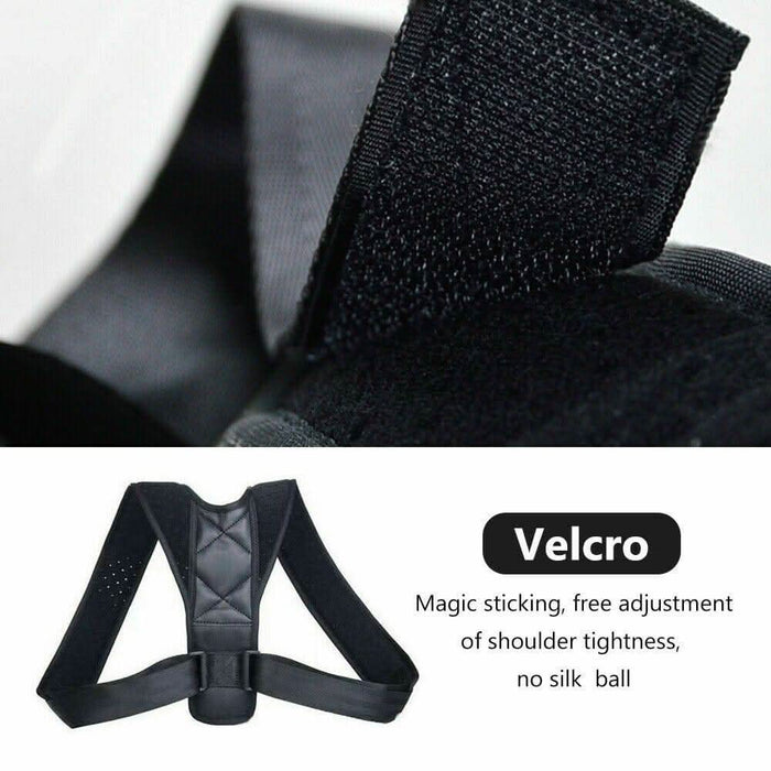 Posture Corrector Women Men Back Shoulder Brace Support Clavicle Strap - Battery Mate
