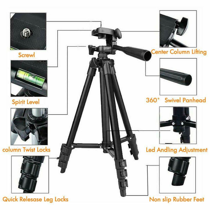 Professional Camera Tripod Stand Mount Phone Holder For iPhone / Samsung / DSLR / Phones - Battery Mate