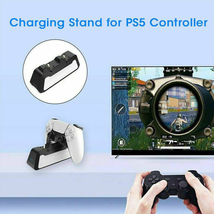 PS5 Handle Controller Dual Fast Charger Charging Dock Station For PlayStation 5 - Battery Mate
