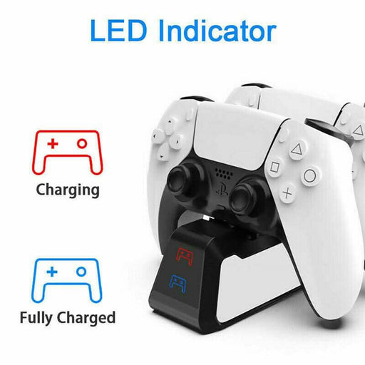 PS5 Handle Controller Dual Fast Charger Charging Dock Station For PlayStation 5 - Battery Mate