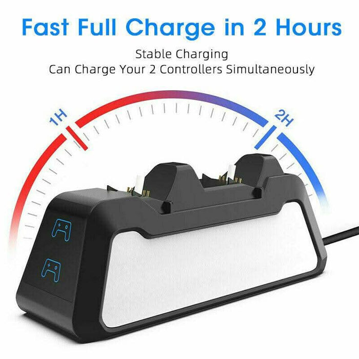 PS5 Handle Controller Dual Fast Charger Charging Dock Station For PlayStation 5 - Battery Mate