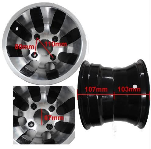 Rear Rim For 22X11-10 10'' inch tyre 200cc 250cc Quad Dirt Bike ATV Buggy - Battery Mate