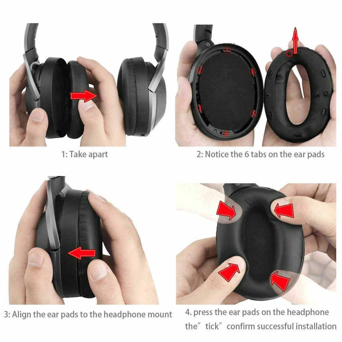 Replacement Ear Pads Cushion for Sony MDR1000X WH1000XM2 Headphone