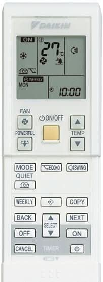 Replacement Remote Control Compatible With Daikin Air Conditioner Model ARC452A4 - Battery Mate