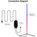 RGB LED Floor Corner Lamp Light Stand Bluetooth Streaming Gaming Decoration AU - Battery Mate