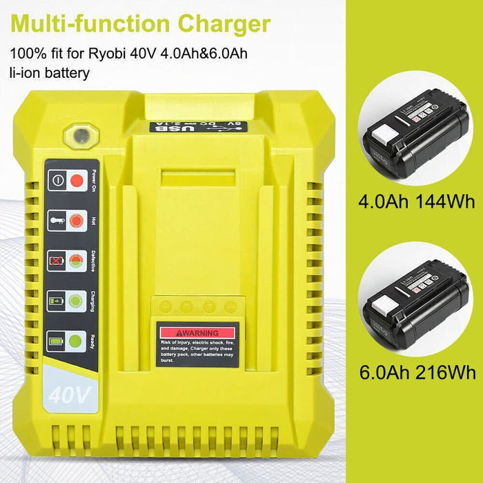 Ryobi 36V & 40V compatible Battery Charger BPL3626 BPL3626D BPL3640 BPL3640D BPL3626 - Battery Mate