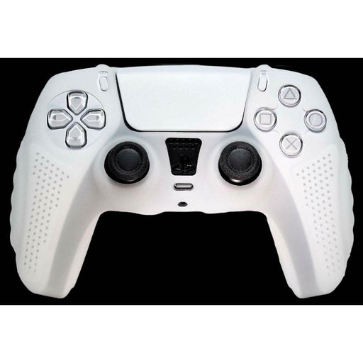 Silicone Cover For PS5 Controller Case Skin - Clear White Ultra Grip - Battery Mate