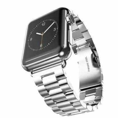 Silver Smart Watch Band for Apple iWatch Series 7 / SE / 6/5/4/3/2/1 Replacement | 42/44/47mm - Battery Mate