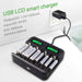 Smart Battery Charger 8 Slots LCD Display For AA/AAA/C/D Rechargeable Batteries - Battery Mate