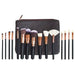 Soft 15Pcs Pro Face Powder Makeup Brushes Set Eyeshader Blending Highlight Tools - Battery Mate