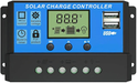 Solar Panel Charge Controller Regulator 12V/24V auto dual USB 20A Battery PWM - Battery Mate