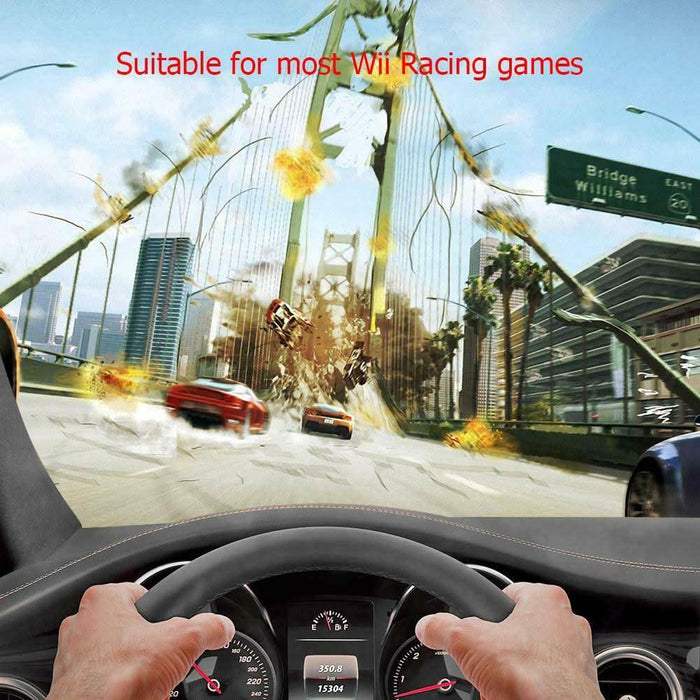 Steering Wheel for Nintend Wii Mario Kart Racing Games Remote Controller - Battery Mate