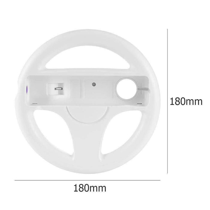 Steering Wheel for Nintend Wii Mario Kart Racing Games Remote Controller - Battery Mate