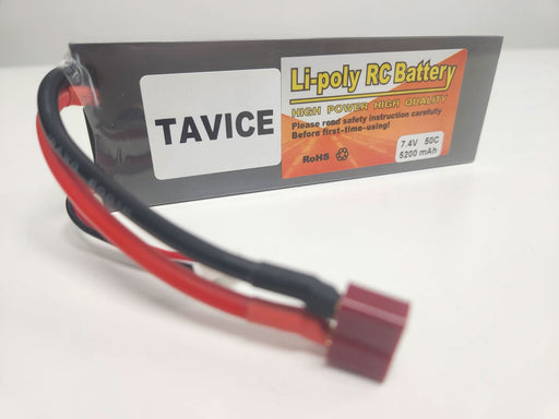 Tavice 7.4V 5200mAh 50C 2S Lipo Battery Hardcase Deans Plug for RC Car Buggy Truck - Battery Mate