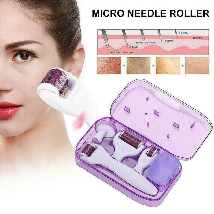 Titanium Derma Roller Dermaroller Kit Set Micro Needle Skin Care Anti Aging - Battery Mate