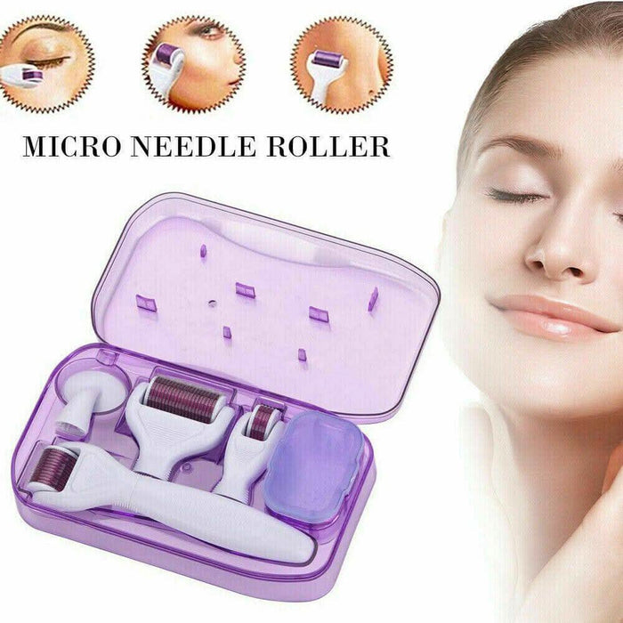Titanium Derma Roller Dermaroller Kit Set Micro Needle Skin Care Anti Aging - Battery Mate