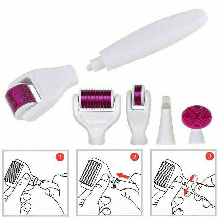 Titanium Derma Roller Dermaroller Kit Set Micro Needle Skin Care Anti Aging - Battery Mate