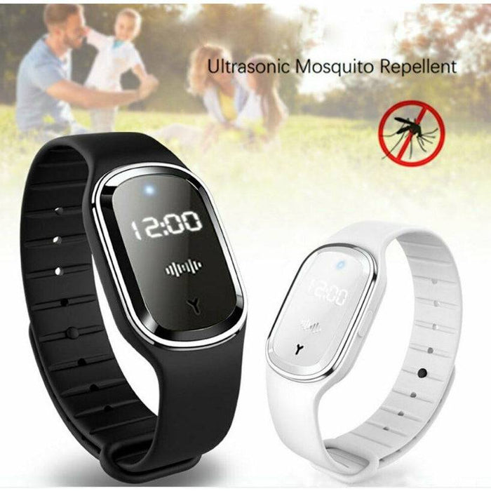 ultrasonic anti mosquito repellent bracelet repeller insect pest bug wristwatch