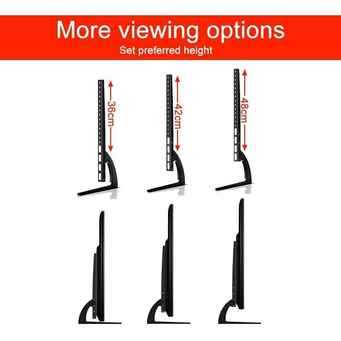 Universal Table Top TV Stand Legs Mount LED LCD Flat TV Screen 37-75" Bracket - Battery Mate