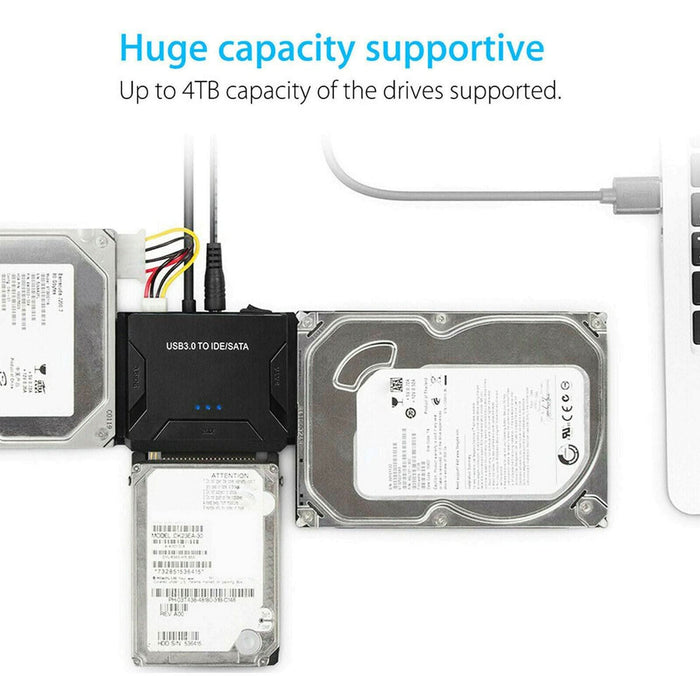 USB 3.0 To IDE SATA 2.5" 3.5" Hard Disk Drive Cable Converter with AC Adapter AU - Battery Mate