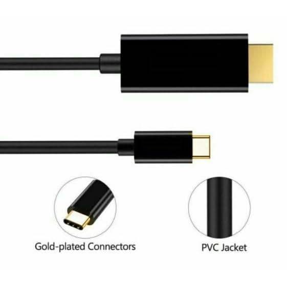 USB C To HDMI Cable USB Type C Male To HDMI Male 4K Cable For Macbook Chromebook - Battery Mate
