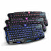 USB Gaming Keyboards LED Backlit 3 Colors Backlight Illuminated - Battery Mate