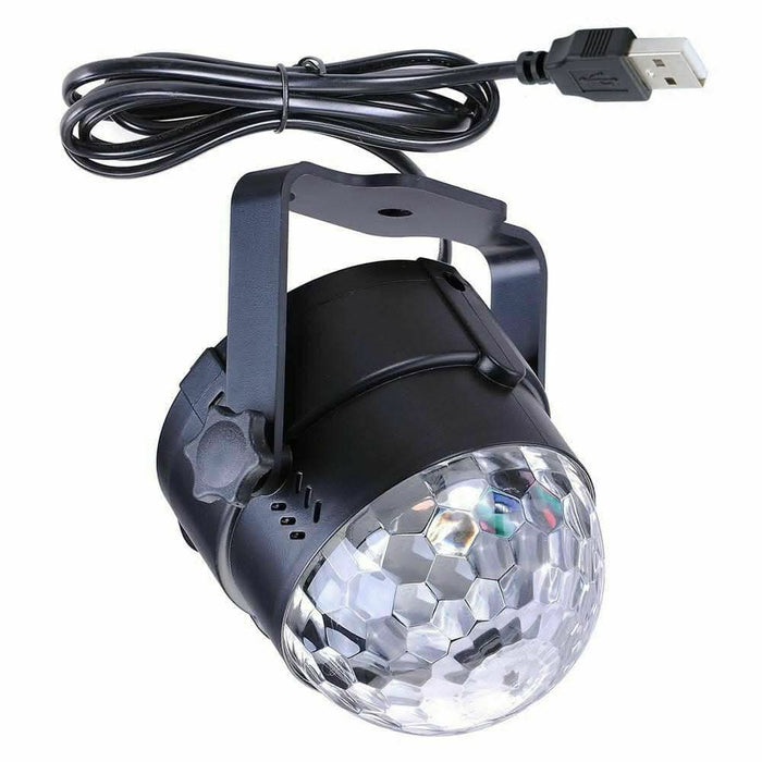 USB LED Disco Lights RGB Ball Party Strobe Effect Lamp Remote Sound Activated - Battery Mate