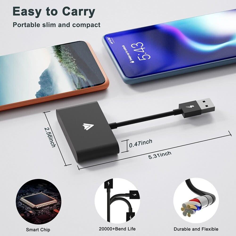 Android Screen Navigation Adapter Cable USB Wireless CarPlay Dongle Adapter for Android Car Auto Navigation ...